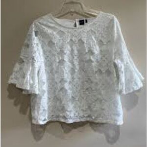 Kari blue Lace Blouse